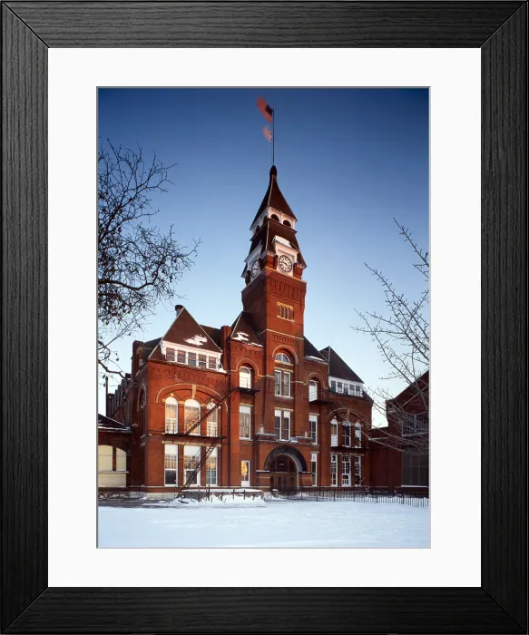 Framed Print : Pullman Palace Car Works Administration Building, built 1880. Pullman, Illinois, photo ca. 1980s Framed Print : Pullman Palace Car Works Administration Building, built 1880. Pullman, Illinois, photo ca. 1980s
