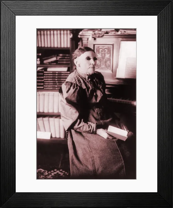 Framed Print : Francis Jane Crosby (1820-1915) was one of the best known women of her time, celebrated as the foremost writer of Methodist hymns. She was born blind and composed over 8000 hymns Framed Print : Francis Jane Crosby (1820-1915) was one of the best known women of her time, celebrated as the foremost writer of Methodist hymns. She was born blind and composed over 8000 hymns