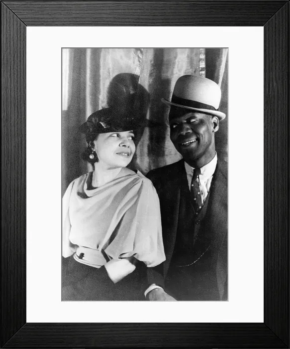 Framed Print : Bill Robinson (1878-1949), also known as Bojangles, with his wife Fannie in 1933 Framed Print : Bill Robinson (1878-1949), also known as Bojangles, with his wife Fannie in 1933