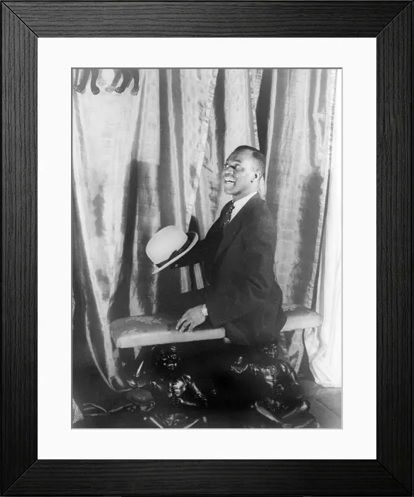 Framed Print : Bill Robinson (1878-1949), also known as Bojangles, in a stylized portrait by African American photographer Carl Van Vechten. 1933 Framed Print : Bill Robinson (1878-1949), also known as Bojangles, in a stylized portrait by African American photographer Carl Van Vechten. 1933
