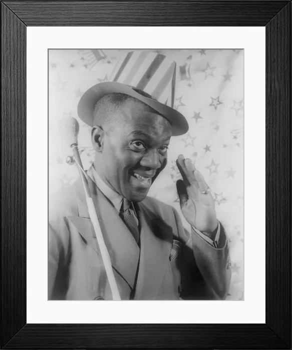 Framed Print : Bill Robinson (1878-1949), also known as Bojangles, played a role in the 1943, all-black casted movie, STORMY WEATHER. 1941