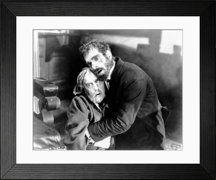 Framed Print : THE OLD DARK HOUSE, from left, Brember Wills, Boris Karloff, 1932