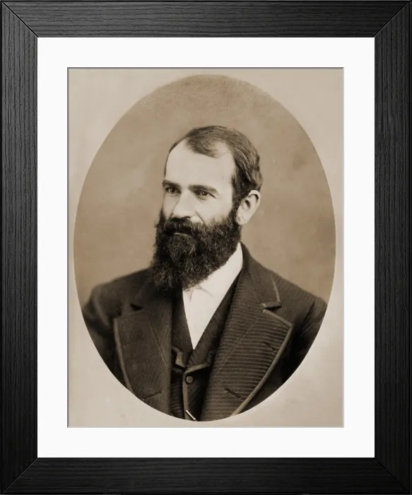 Framed Print : Jay Gould (1835-1892), American financier, acquired great wealth in the 1860's through innovative and often fraudulent manipulations of railroad stock. Ca. 1865