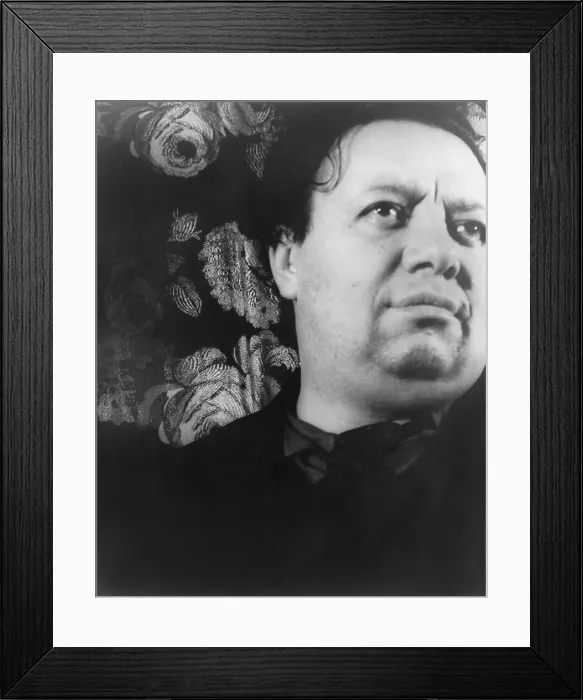Framed Print : Diego Rivera (1886-1957), Mexican painter who revived mural painting with strong modernist narrative paintings in Mexico and the United States Framed Print : Diego Rivera (1886-1957), Mexican painter who revived mural painting with strong modernist narrative paintings in Mexico and the United States