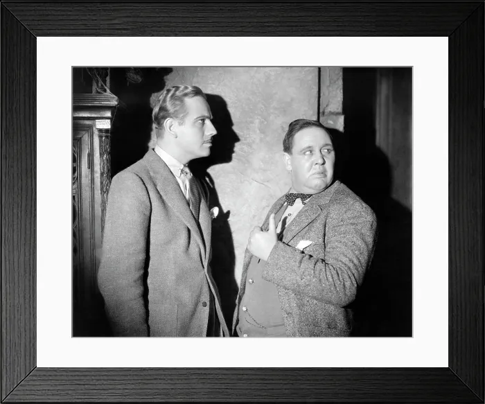 Framed Print : THE OLD DARK HOUSE, from left: Melvyn Douglas, Charles Laughton, 1932