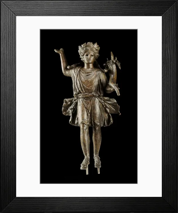 Framed Print : Figure with corn of abundance. 1st c. Probably assistant of the high priests, specially in wedding cerimonies. Roman art. Early Empire. Sculpture on bronze. SPAIN. Madrid Framed Print : Figure with corn of abundance. 1st c. Probably assistant of the high priests, specially in wedding cerimonies. Roman art. Early Empire. Sculpture on bronze. SPAIN. Madrid