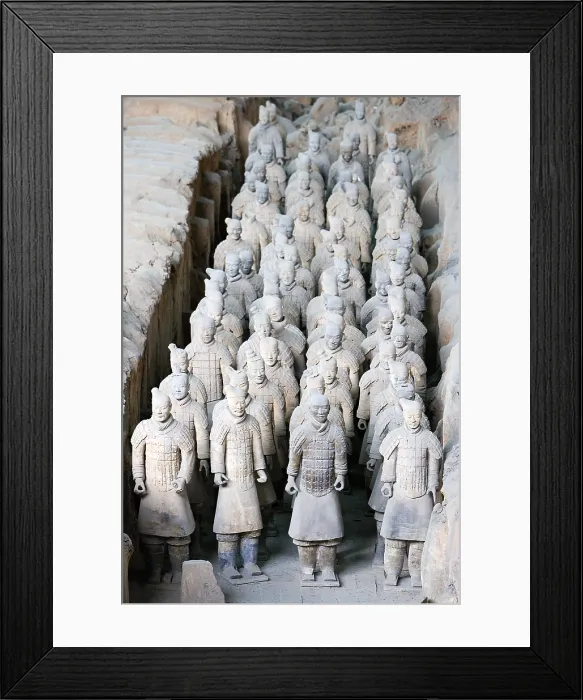 Framed Print : Terracotta Army. 221-206 BC. CHINA. Xian. Mausoleum of the First Qin Emperor, Qin Si Huang. Chinese art. Qin period. AISA / Everett Collection**US SALES ONLY**