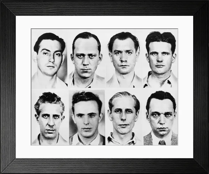 Framed Print : The only German attempt at World War II sabotage on the US mainland was a dismal failure. Eight saboteurs disembarked from a submarine with explosives and cash in June 1942