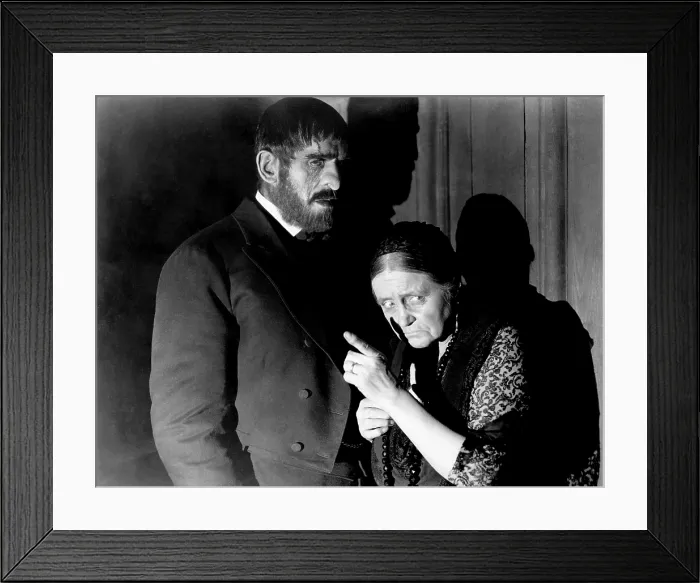 Framed Print : THE OLD DARK HOUSE, from left, Boris Karloff, Eva Moore, 1932