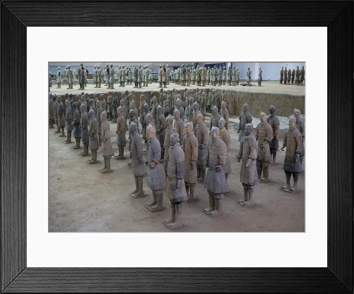 Framed Print : Terracotta Army. 221-206 BC. CHINA. Xian. Mausoleum of the First Qin Emperor, Qin Si Huang. Chinese art. Qin period. AISA / Everett Collection**US SALES ONLY**
