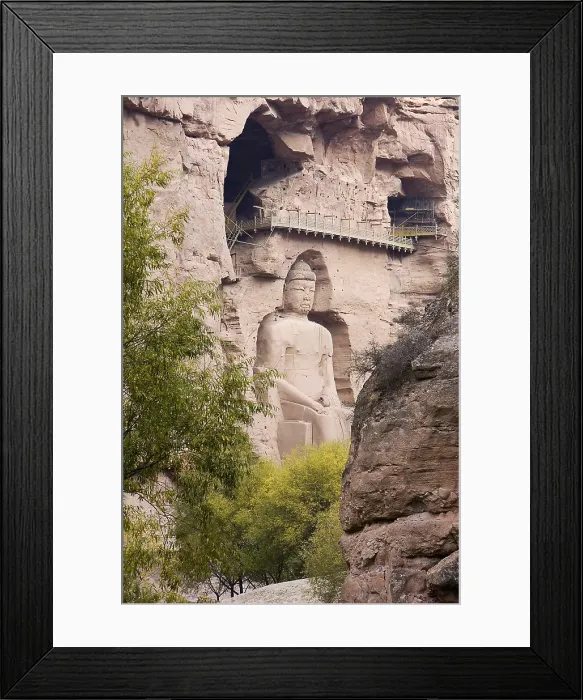 Framed Print : CHINA. NORTH WEST. The Silk Road. Binglingsi Grottoes. AISA / Everett Collection**US SALES ONLY**