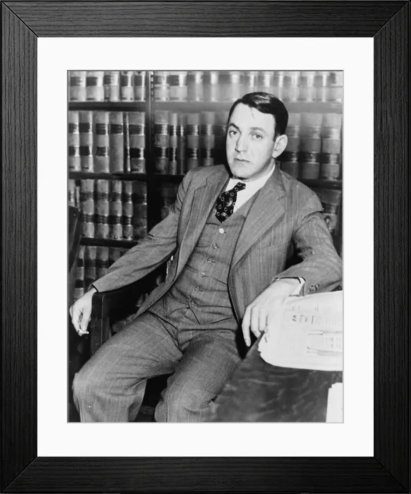 Framed Print : Dutch Schultz, born Arthur Flegenheimer (1902-1935), gangster and New York bootlegger was brought down by legal troubles with the IRS in 1933