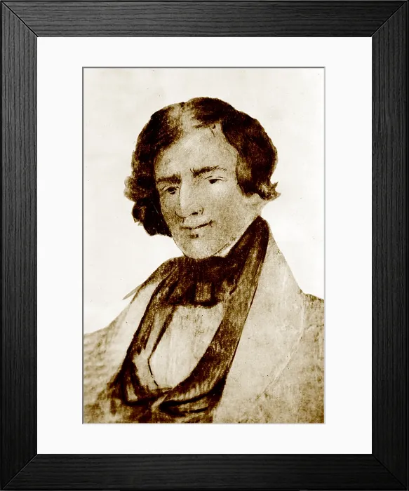 Framed Print : Jedediah Smith, only known likeness, drawing ca. 1835