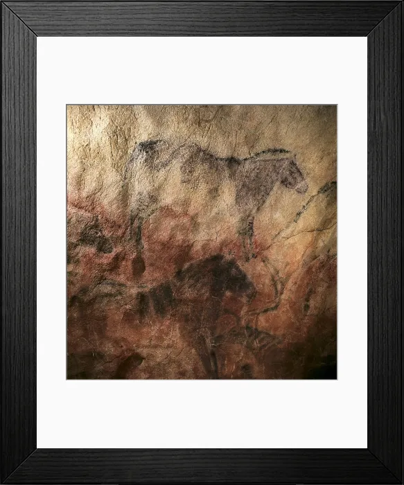 Framed Print : SPAIN. Ribadesella. Tito Bustillo Cave. Shaggy rhinoceros. Upper Paleolithic. Magdalenian. Cave. - CAGP / Iberfoto / Everett Collection (182759)**US SALES ONLY**