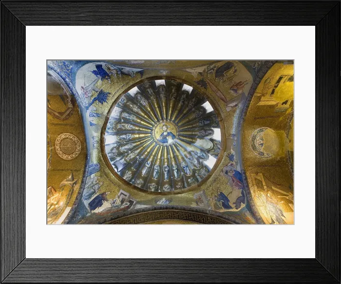 Framed Print : TURKEY. Istanbul. Kahriye Camii (Chora Church). Mosaic compositions depicting Jesus Christ's Genealogy in a esonarthex's dome. Early Byzantine art Framed Print : TURKEY. Istanbul. Kahriye Camii (Chora Church). Mosaic compositions depicting Jesus Christ's Genealogy in a esonarthex's dome. Early Byzantine art