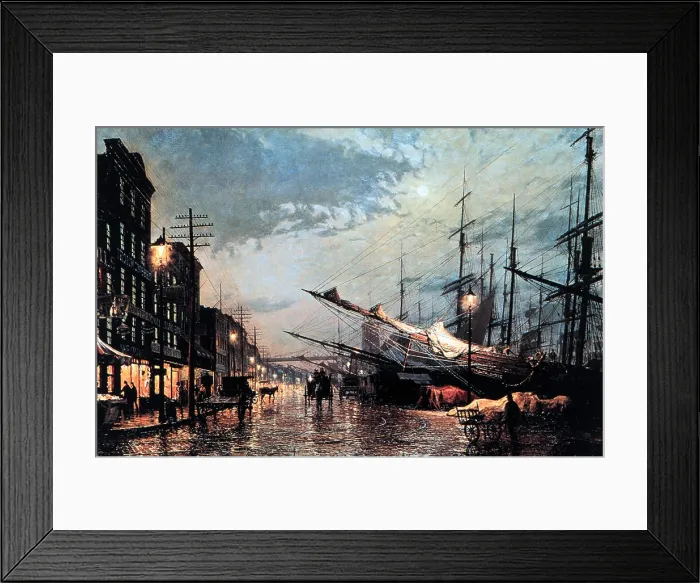 Framed Print : New York seaport, 1884
