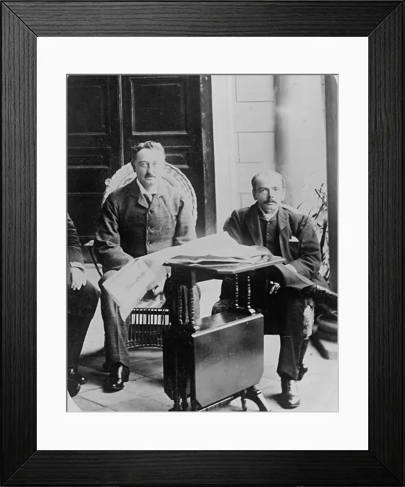 Framed Print : Cecil Rhodes (1853-1902) with English Empire builder used his financial prowess to build industries exploiting African resources and entrenching British power in Southern Africa