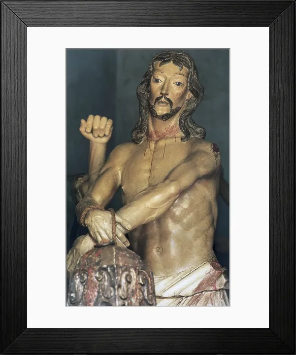 Framed Print : ALEIJADINHO, Antonio Francisco de Lisboa, also called (1738-1814). Flagellation of Christ. 1799. BRAZIL. Congonhas do Campo. Church of Bom Jesus do Matosinhos Framed Print : ALEIJADINHO, Antonio Francisco de Lisboa, also called (1738-1814). Flagellation of Christ. 1799. BRAZIL. Congonhas do Campo. Church of Bom Jesus do Matosinhos