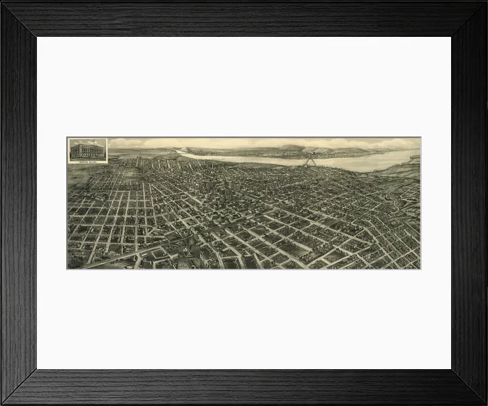 Framed Print : Tulsa. The City of Tulsa, Oklahoma. Lithograph, 1918 Framed Print : Tulsa. The City of Tulsa, Oklahoma. Lithograph, 1918