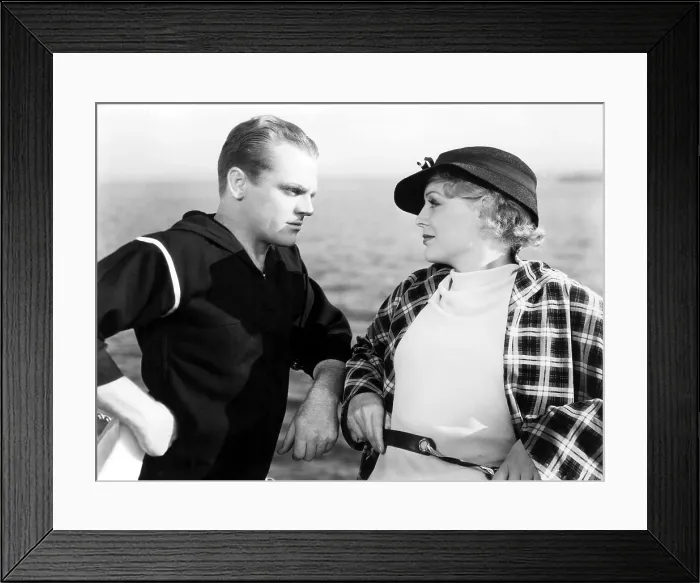 Framed Print : HERE COMES THE NAVY, from left: James Cagney, Gloria Stuart, 1934