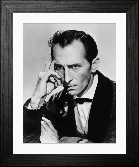 Framed Print : THE HOUND OF THE BASKERVILLES, Peter Cushing, 1959