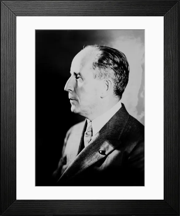 Framed Print : John J. Raskob (1879-1950), financier of General Motors from 1918-1928, increased stockholder investment and introduced consumer financing of auto sales