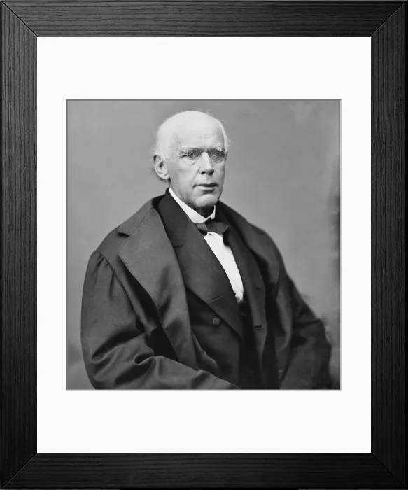 Framed Print : Salmon P. Chase (1808-1873), as Chief Justice, was a moderating influence against post-Civil War extremists in both the North and South