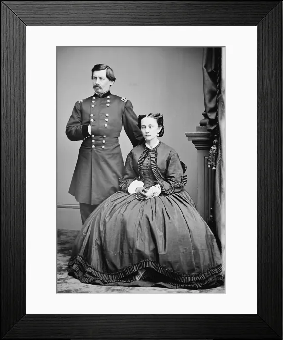Framed Print : George McClellan and his wife, Ellen Mary Marcy in 1862