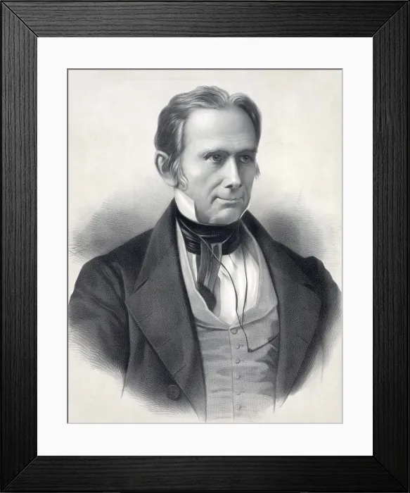 Framed Print : Henry Clay (1777-1852). Commemorative portrait of the great American Whig politician
