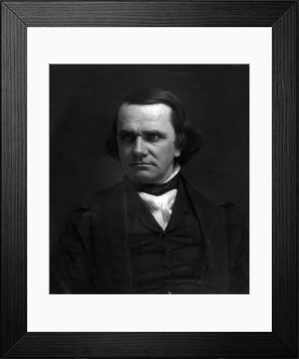 Framed Print : Stephen Douglas (1813-1861), was only 30 when he was first elected to Congress from Illinois in 1843. Daguerreotype portrait of Douglas in his first term as Senator, ca. 1852 Framed Print : Stephen Douglas (1813-1861), was only 30 when he was first elected to Congress from Illinois in 1843. Daguerreotype portrait of Douglas in his first term as Senator, ca. 1852