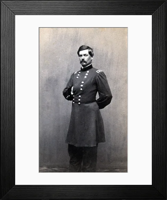 Framed Print : George McClellan (1826-1885) in 1861 when he was assigned command of Union forces in Virginia Framed Print : George McClellan (1826-1885) in 1861 when he was assigned command of Union forces in Virginia