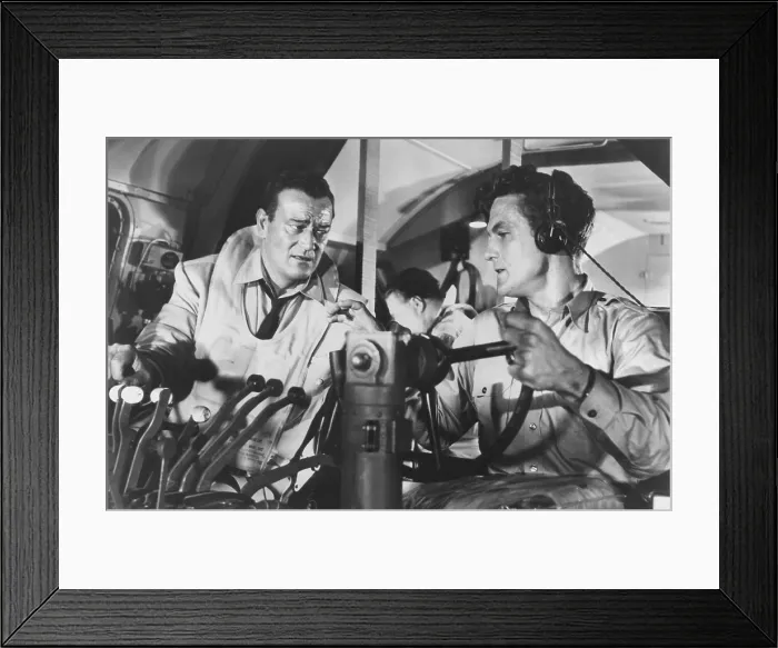 Framed Print : THE HIGH AND THE MIGHTY, from left: John Wayne, Robert Stack, 1954 Framed Print : THE HIGH AND THE MIGHTY, from left: John Wayne, Robert Stack, 1954