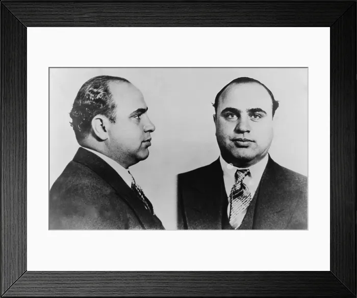 Framed Print : Al Capone (1899-1847), Prohibition era gangster boss in 1931 mug shot
