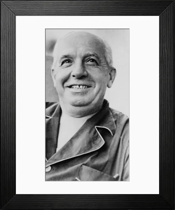 Framed Print : Charles Ponzi (1882-1949), wearing pajamas, probably in Brazil, 1942