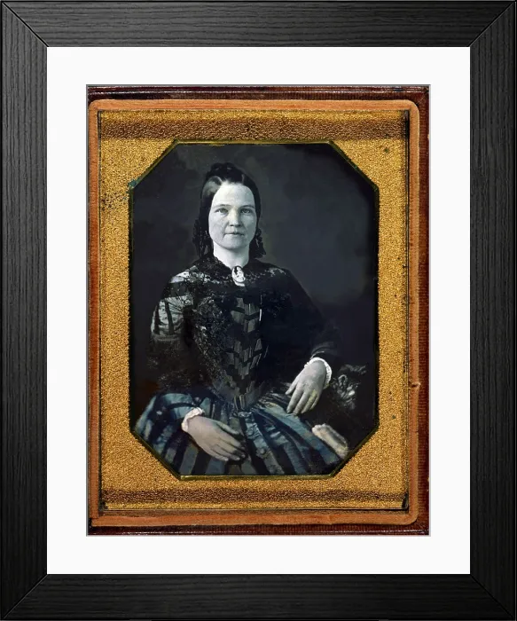 Framed Print : Mary Todd Lincoln (1818-1882), married Abraham Lincoln in 1842. Daguerreotype of 1846 or 1847