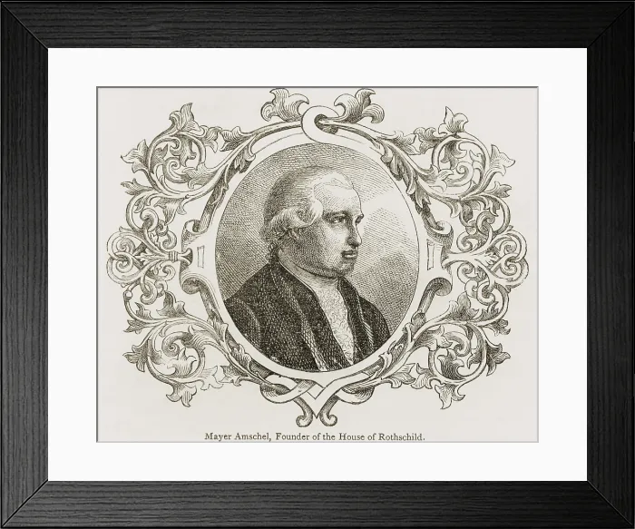 Framed Print : Meyer Amschel Rothschild (1744-1812), founder of the international banking family. Ca. 1790