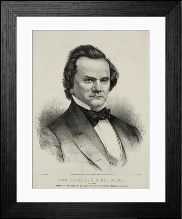 Framed Print : Stephen Douglas (1813-1861) was the leading Democratic candidate for the Presidency in 1860 and could have won if the Southern Democrats had not split and run John Breckenridge