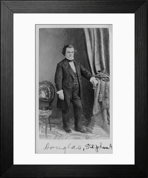 Framed Print : Stephen Douglas (1813-1861) the year he ran for President in a four way race that resulted in the election of Abraham Lincoln