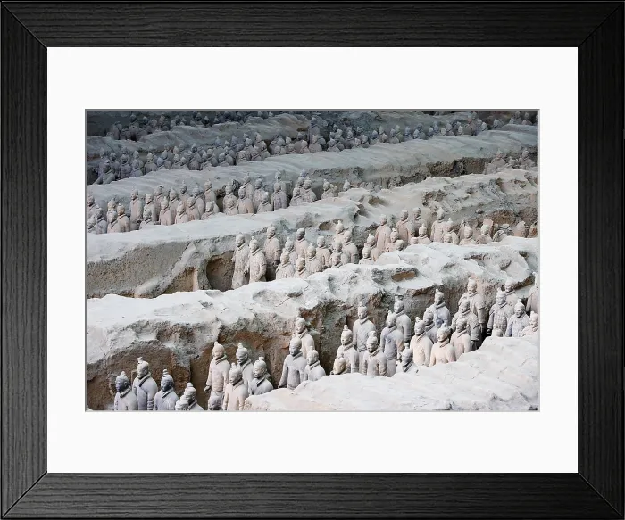Framed Print : Terracotta Army. 221-206 BC. CHINA. Xian. Mausoleum of the First Qin Emperor, Qin Si Huang. Chinese art. Qin period. AISA / Everett Collection**US SALES ONLY**