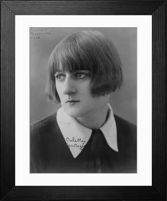 Framed Print : Germaine Beaumont (1890-1983), a journalist and a French novelist, influenced by Virginia Woolf and Collette. Portrait is inscribed as 'Colette's protg.' Framed Print : Germaine Beaumont (1890-1983), a journalist and a French novelist, influenced by Virginia Woolf and Collette. Portrait is inscribed as 'Colette's protg.'