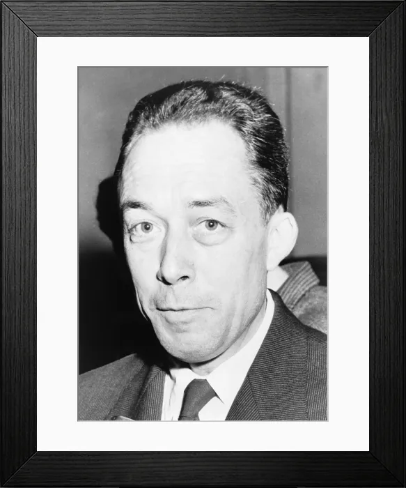 Framed Print : Albert Camus (1913-1960), Algeria-born French author and recipient of the 1957 Nobel Prize for literature
