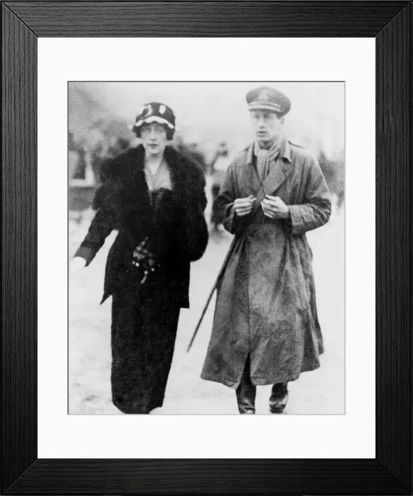 Framed Print : Agatha Christie (1890-1976), British mystery writer, and her first husband, Col. Archibald Christie, in 1919