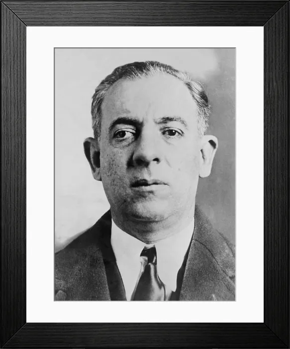 Framed Print : Ciro Terranova (1892-1938), Sicilian born gangster, immigrated to the United States with his family in the 1890's, became a skillful gangland politician