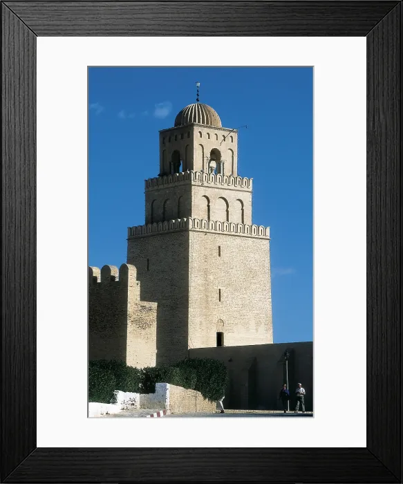 Framed Print : Great Mosque of Kairouan. 836-872. TUNISIA. Qayrawan. Great Mosque. Minaret. Islamic art. Architecture. AISA / Everett Collection**US SALES ONLY**