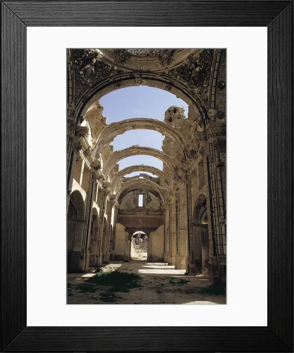 Framed Print : SPAIN. Belchite. Sapin. Civil War (1936-1939). Ruins of Belchite, town where the battle of Belchite took place (24th August-6th September 1937)