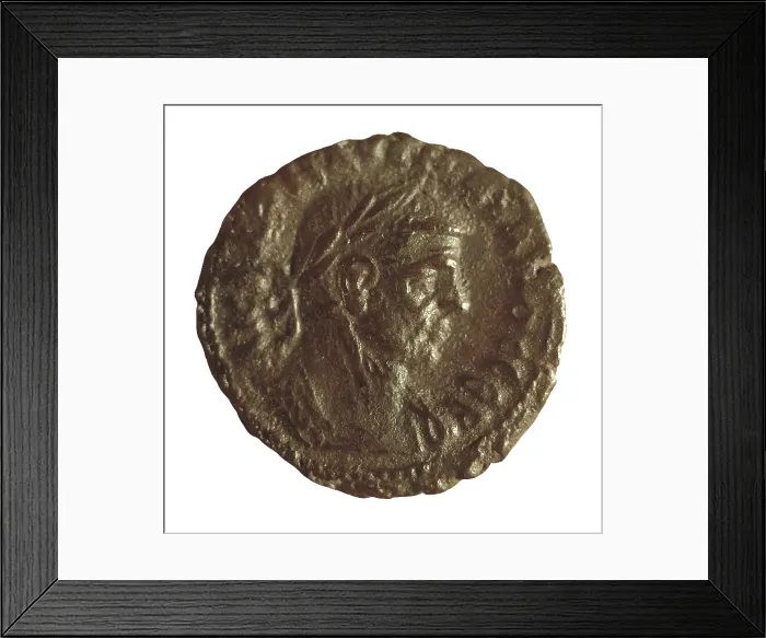 Framed Print : Alexandrian nummus. Coin. SPAIN. Barcelona. Numismatic Cabinet of Catalonia. AISA / Everett Collection**US SALES ONLY**
