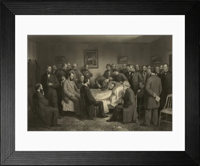 Framed Print : Death of Lincoln on April 15, 1865 in a commemorative print by A.H Framed Print : Death of Lincoln on April 15, 1865 in a commemorative print by A.H