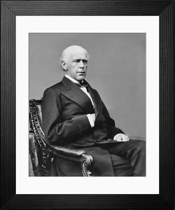 Framed Print : Salmon P. Chase (1808-1873) was nominated to Chief Justice of the Supreme Court by Abraham Lincoln in 1864