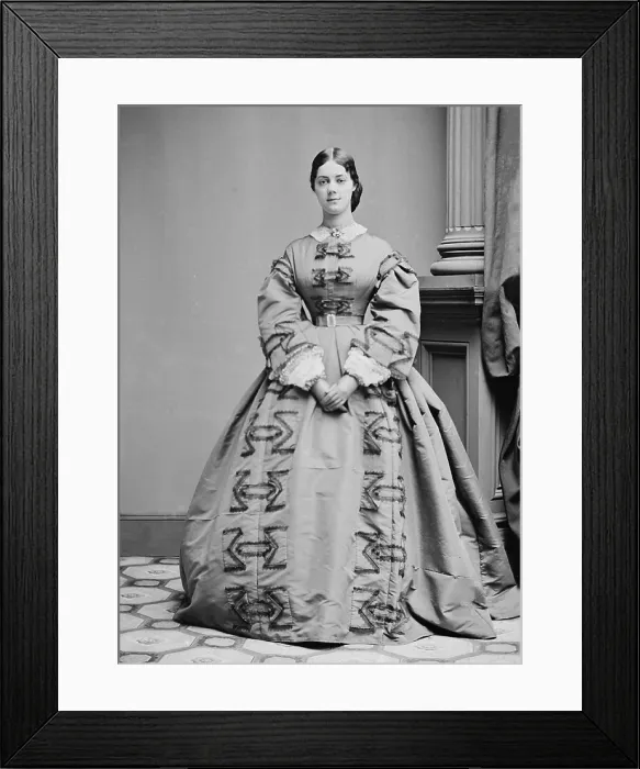Framed Print : Kate Chase Sprague (1840-1899), daughter of the widowed Salmon Chase, acted as his hostess and supported his presidential ambitions throughout the 1860's Framed Print : Kate Chase Sprague (1840-1899), daughter of the widowed Salmon Chase, acted as his hostess and supported his presidential ambitions throughout the 1860's