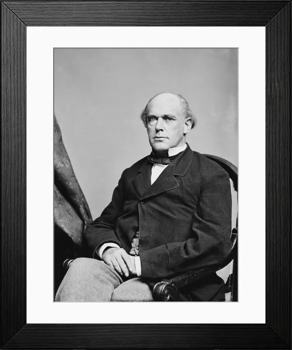 Framed Print : Salmon P. Chase (1808-1873) unsuccessfully sought the Republican presidential nomination in 1856 and 1860